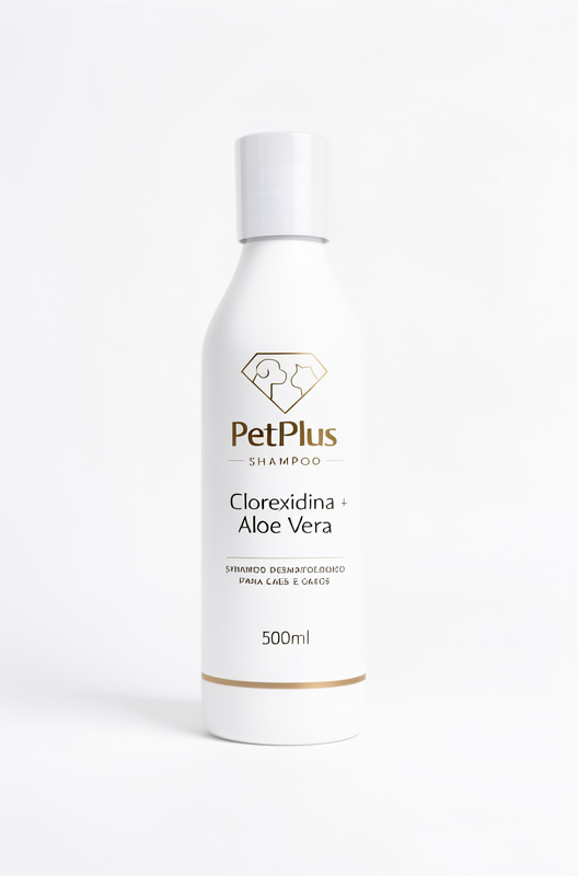 Shampoo Pet Plus Clorexidina Aloe Vera 500ml P Cães E Gatos