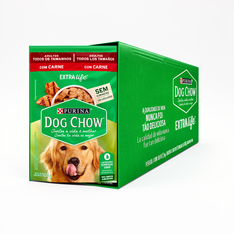 Dogchow adulto todos tamanhos (CARNE) 15X100G