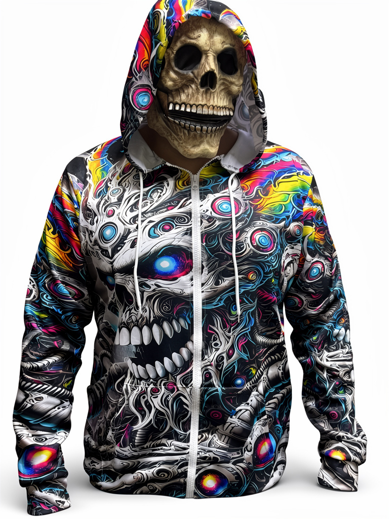 SC57 Suéter con capucha calavera colores