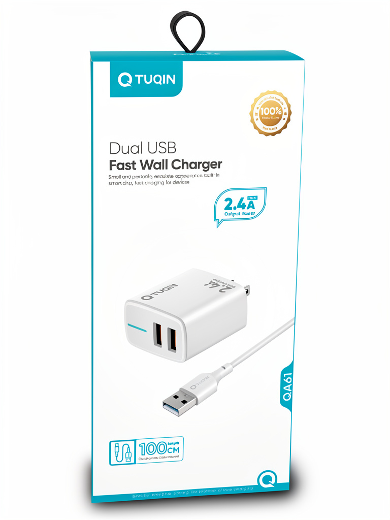 CARGADOR TUQIN DOBLE USB 2.4A IP QA61