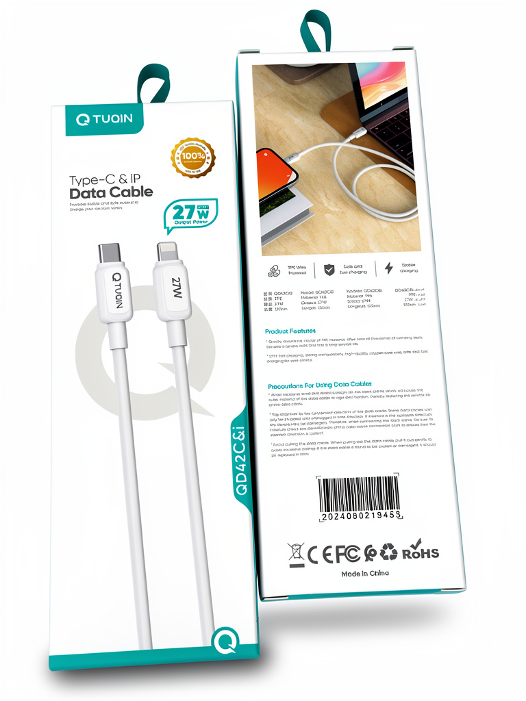 CABLE TUQIN QD42 TC-IPHONE 27W 1M