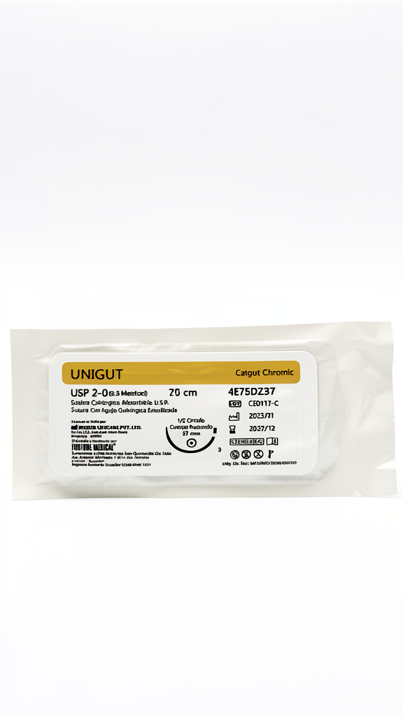 Sutura Catgut Chromic 2-0 75cm