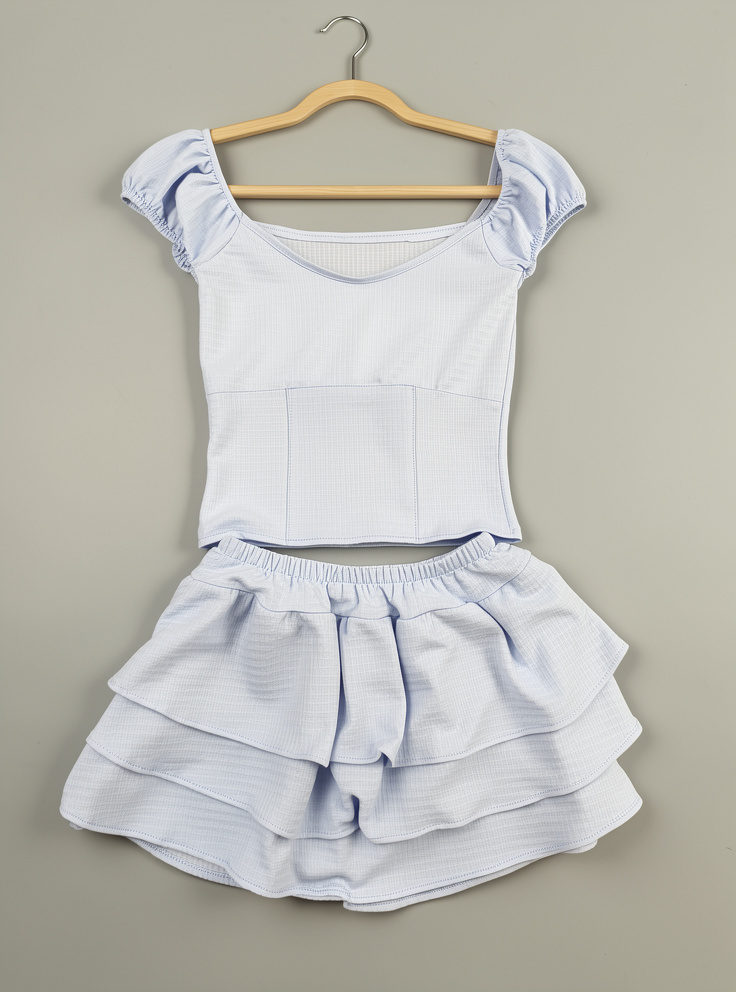 Conjunto Brusela Celeste Talle 3