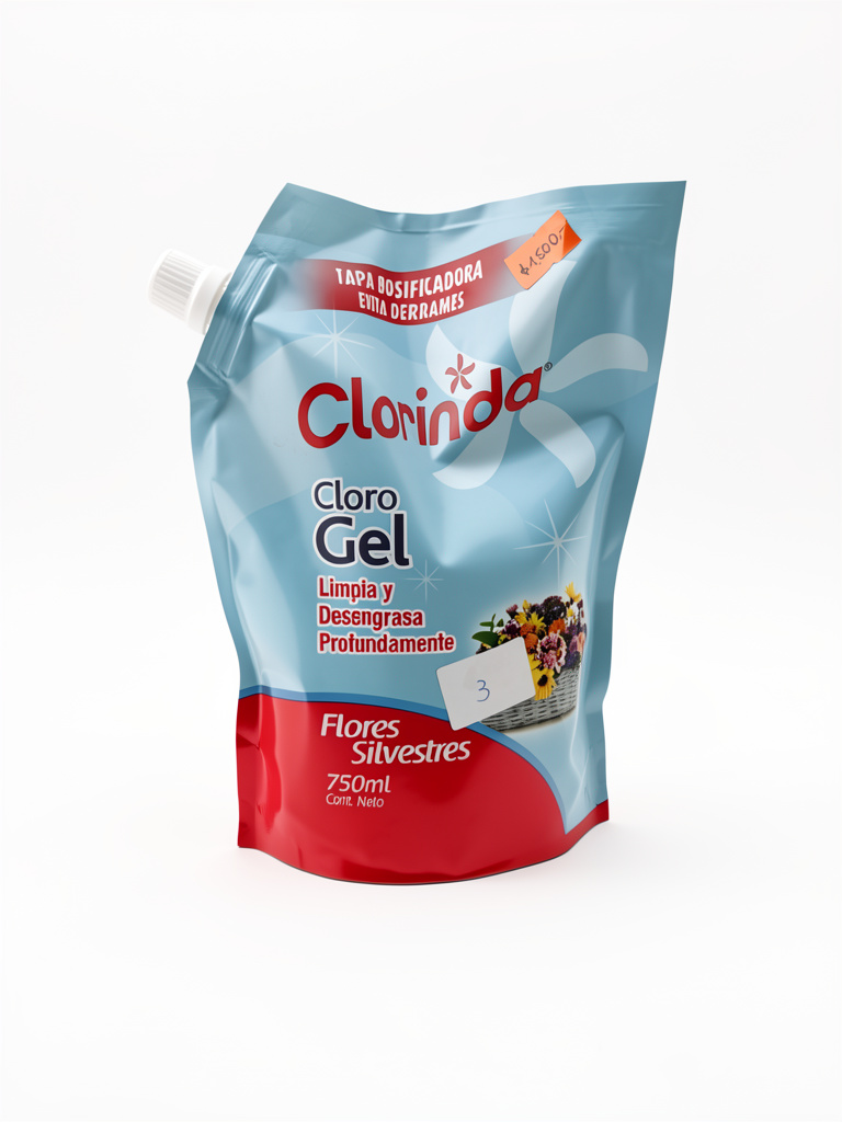 Clorinda 750ml cloro gel Flores silvestres
