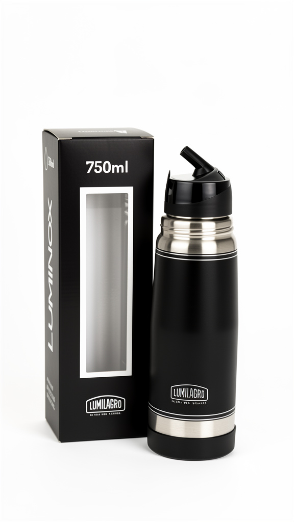 Termo Lumilagro negro 750ml