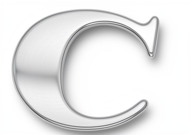 Letra C plata