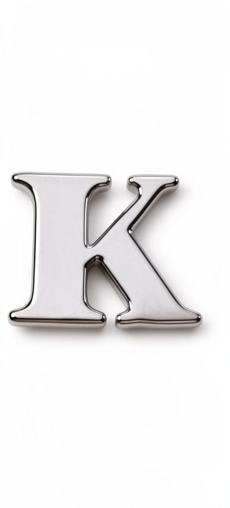Letra K plata