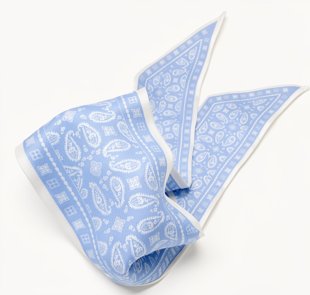 Mascada azul pañuelo