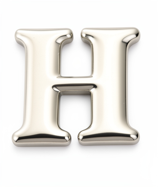 Letra H plata