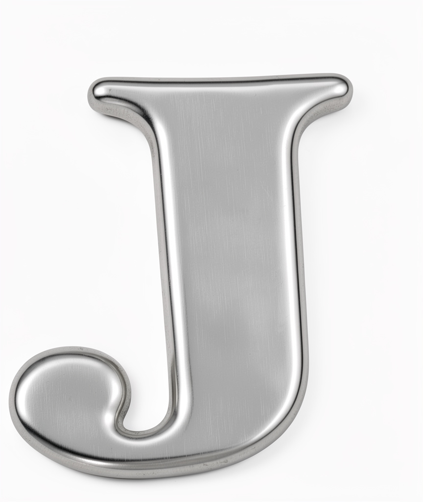 Letra J plata