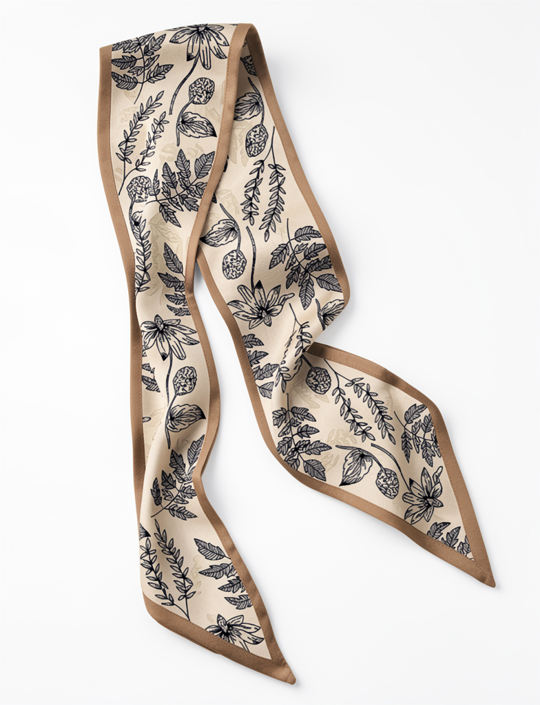 Mascada beige floral