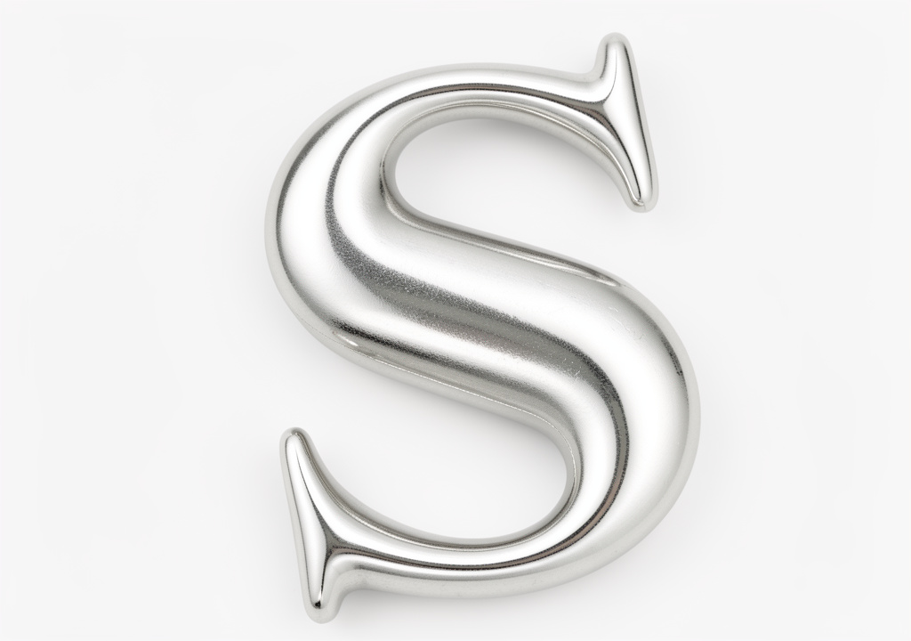 Letra S plata