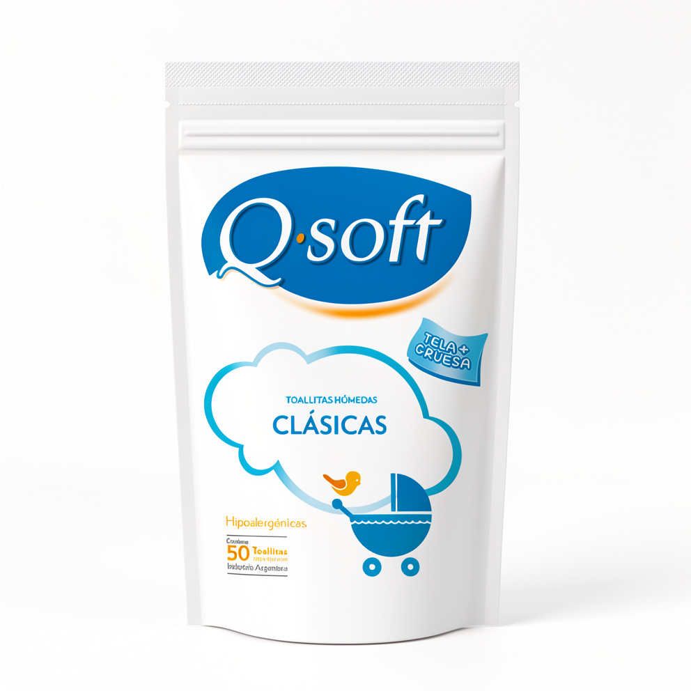 Q-soft Toallitas humedas clasicas 50u