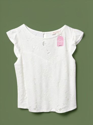 BLUSA BLANCA TORCHON MONTEAU