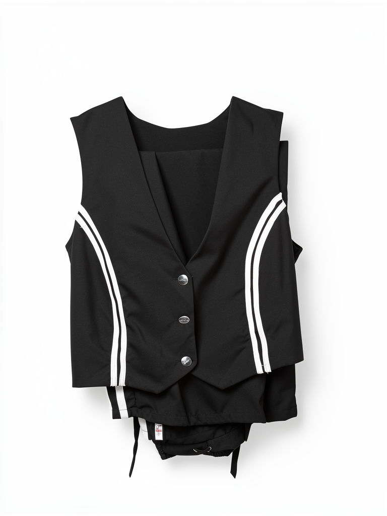 CONJUNTO DE CHALECO NEGRO TALLA S/M