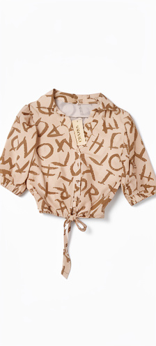 BLUSA BEIG Y MARRON OCXYRYS S