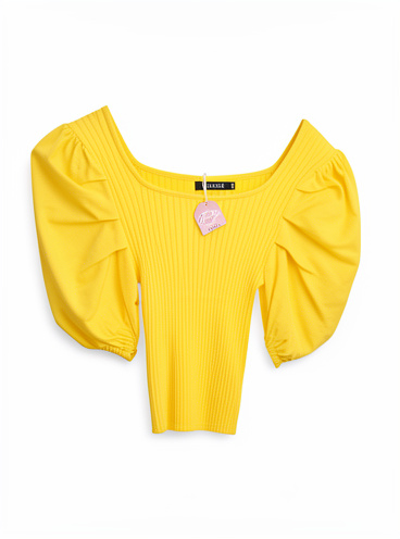BLUSA MANGA BOMBACHE CHIC MI AMARILLA