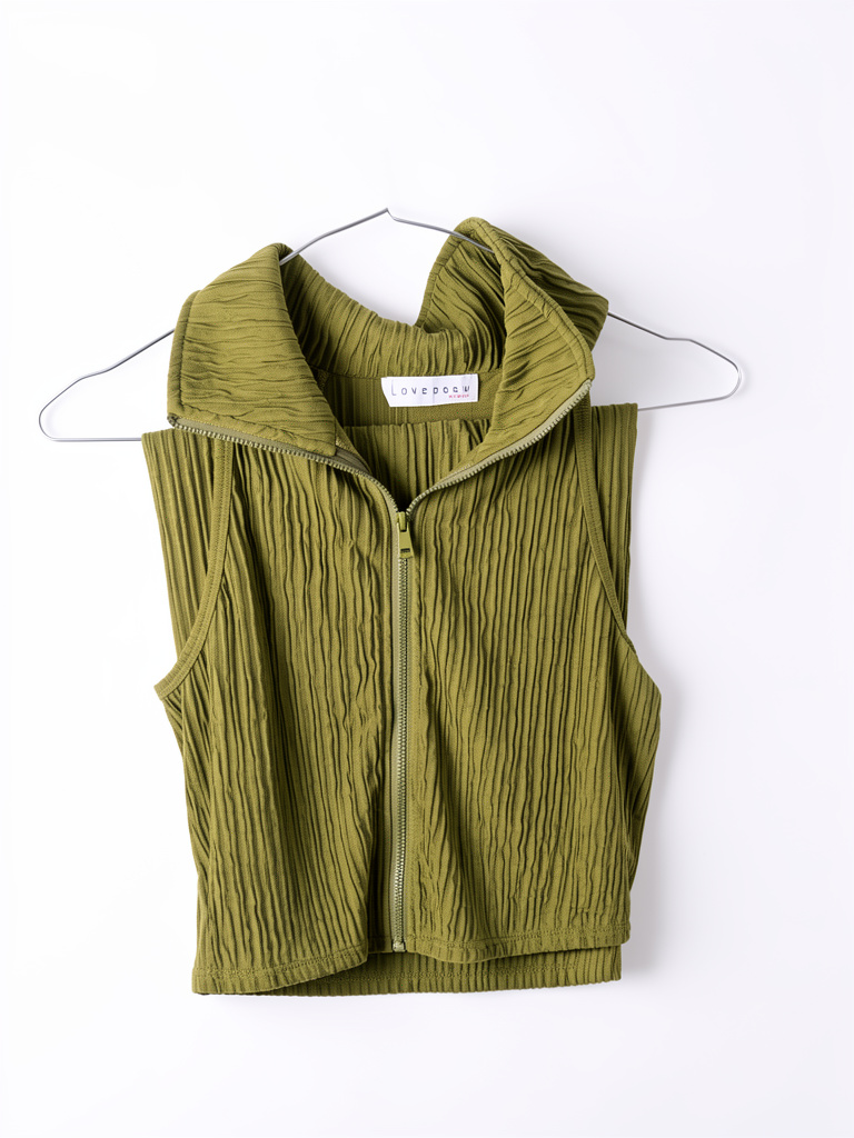 CONJUNTO CREPE VERDE OLIVO TALLA L