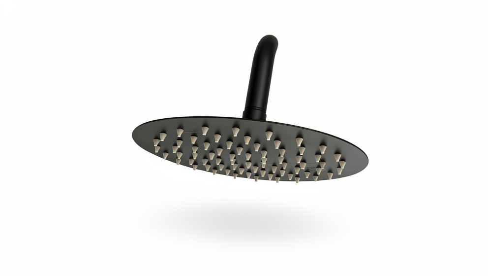 REGADERA NEGRA REDONDA 6" COD: 16165168