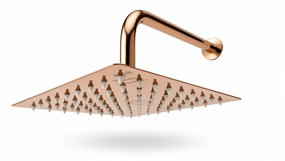 REGADERA ROSA CUADRADA 8"