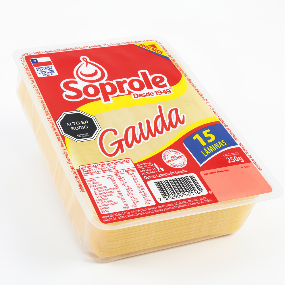 QUESO GAUDA LAMINADO 250 GR