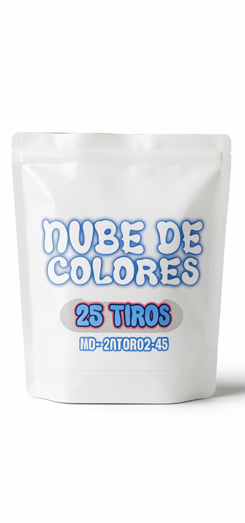 Nube de color blanco 25t x 4 unid