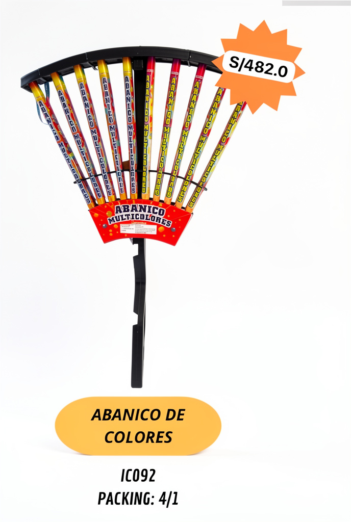 Avanico de colores 4 unid