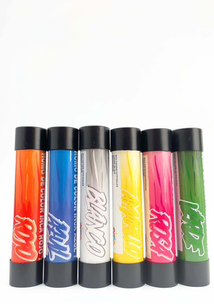 Humo de color 7’x 50 unid solo estos colores disponibles