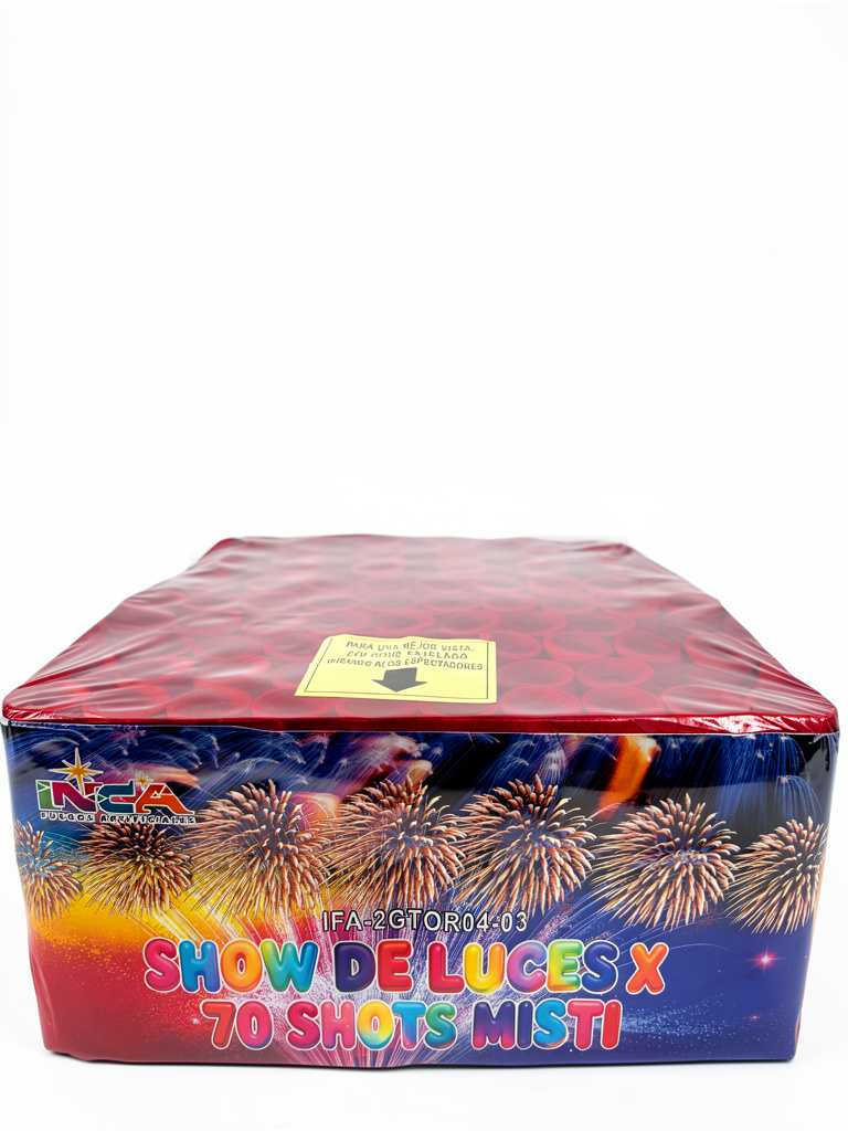Misilera 70 disparos show de luces x 6 und