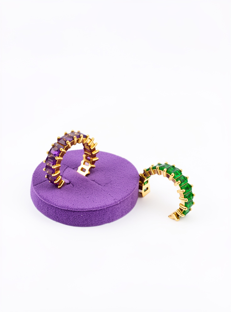 Anillo Violeta Dorada