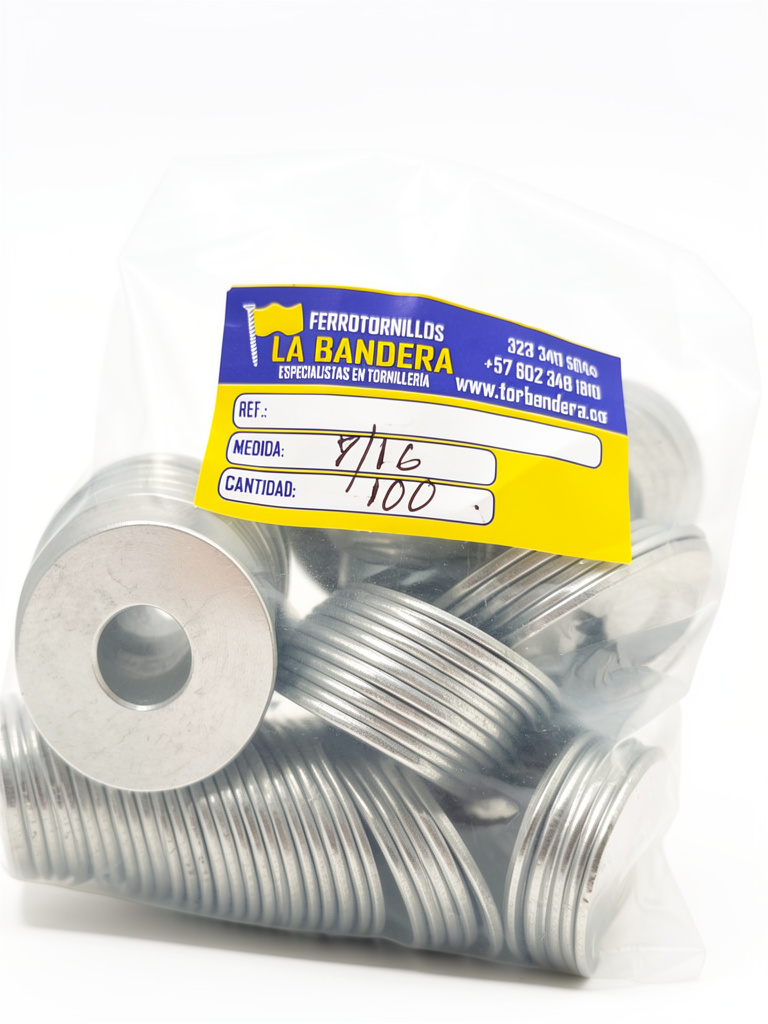 Arandela plana zinc 7/16