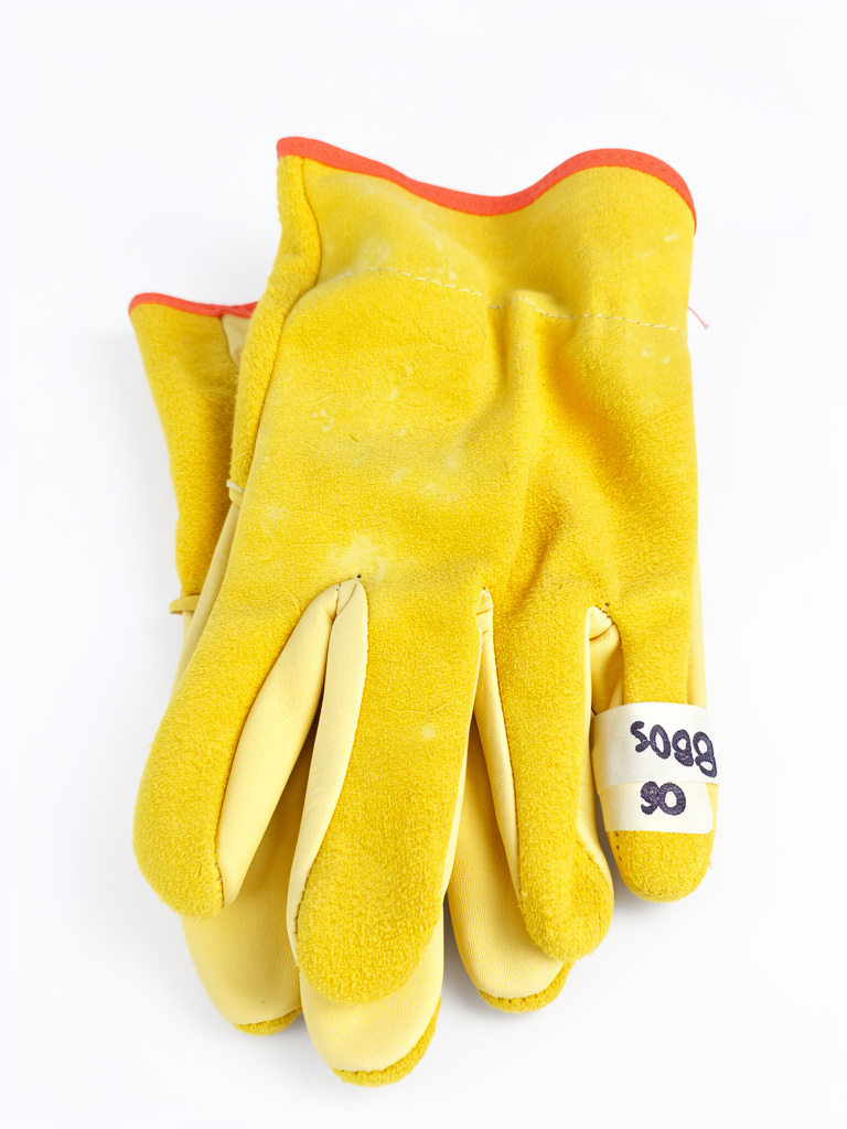Guantes de carnaza amarillos cortos