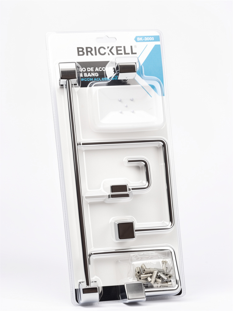Brickell Kit accesorios baño cromado