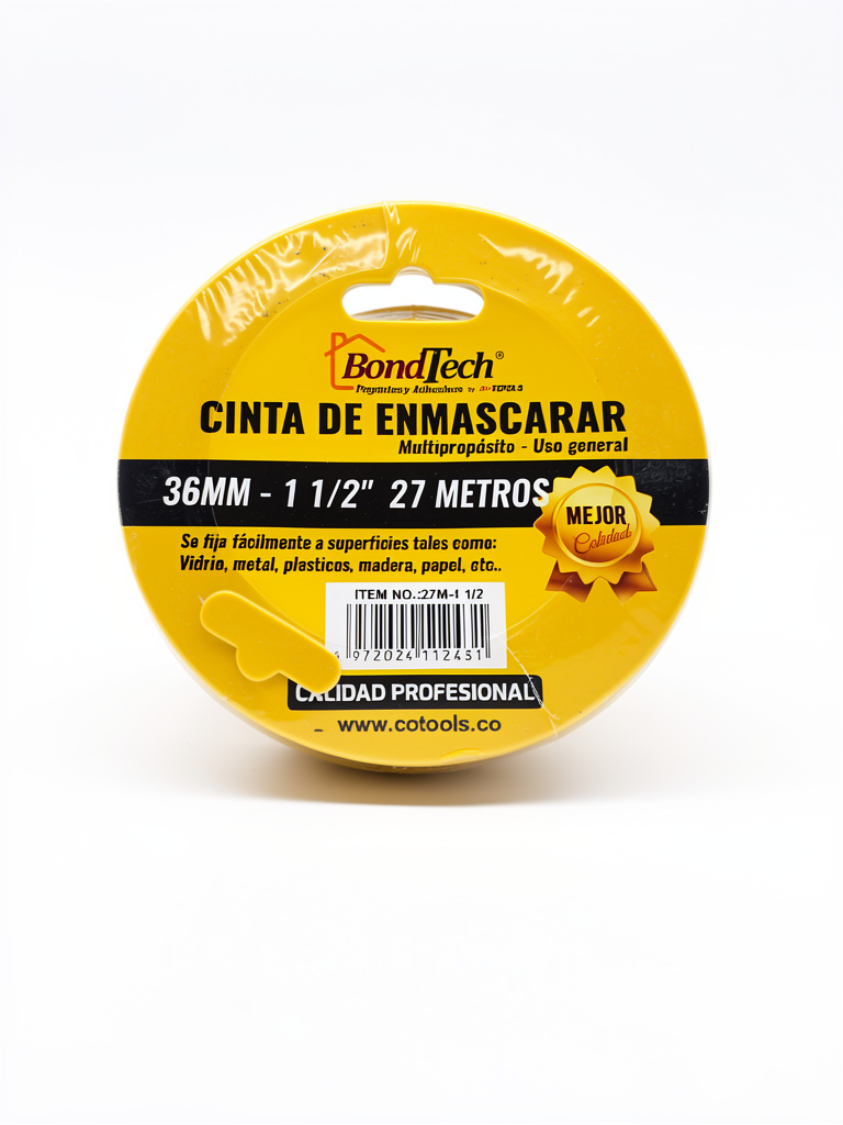 cinta  36mm1/2"27 metros enmascarar