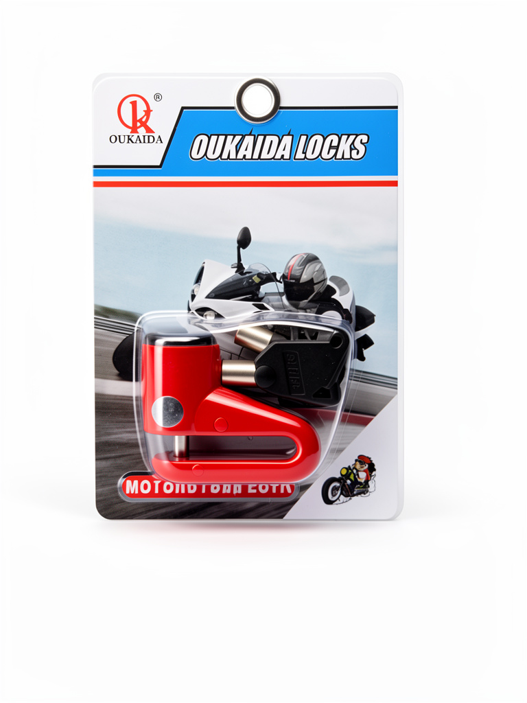 Oukaida candado moto rojo