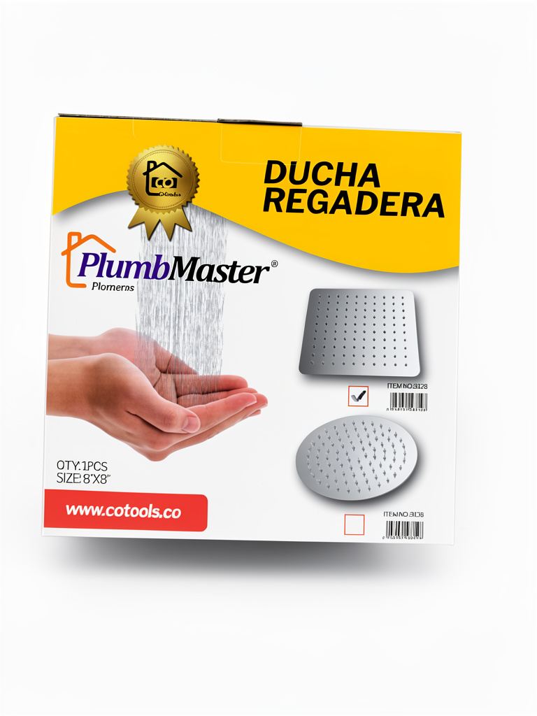 CUADRADA  ducha regadera cromada