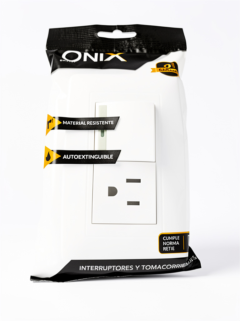 Onix tomacorriente interruptor blanco