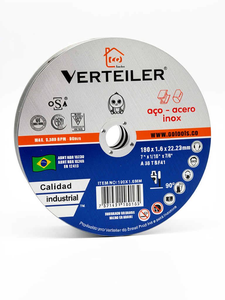 Verteiler disco corte acero inox 180x1.6x22mm