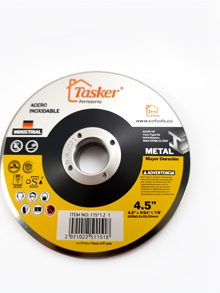 disco metal 4.5"acero inoxidable