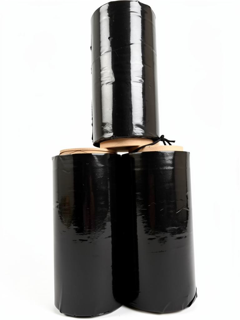 Rollo plastico negro 20 cm