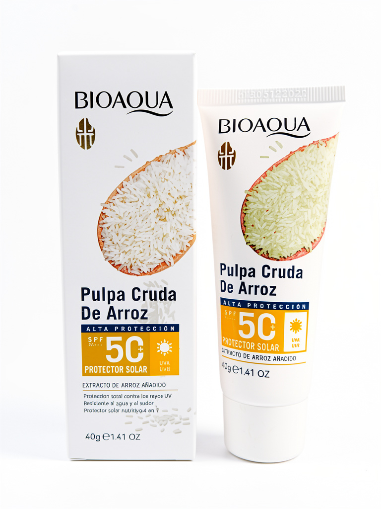 Protector Solar Spf 50 Arroz Bioaqua
