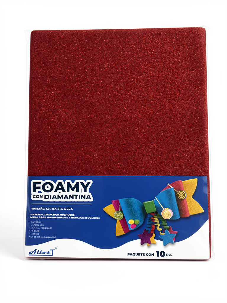 Foamy carta diamantado rojo oscuro