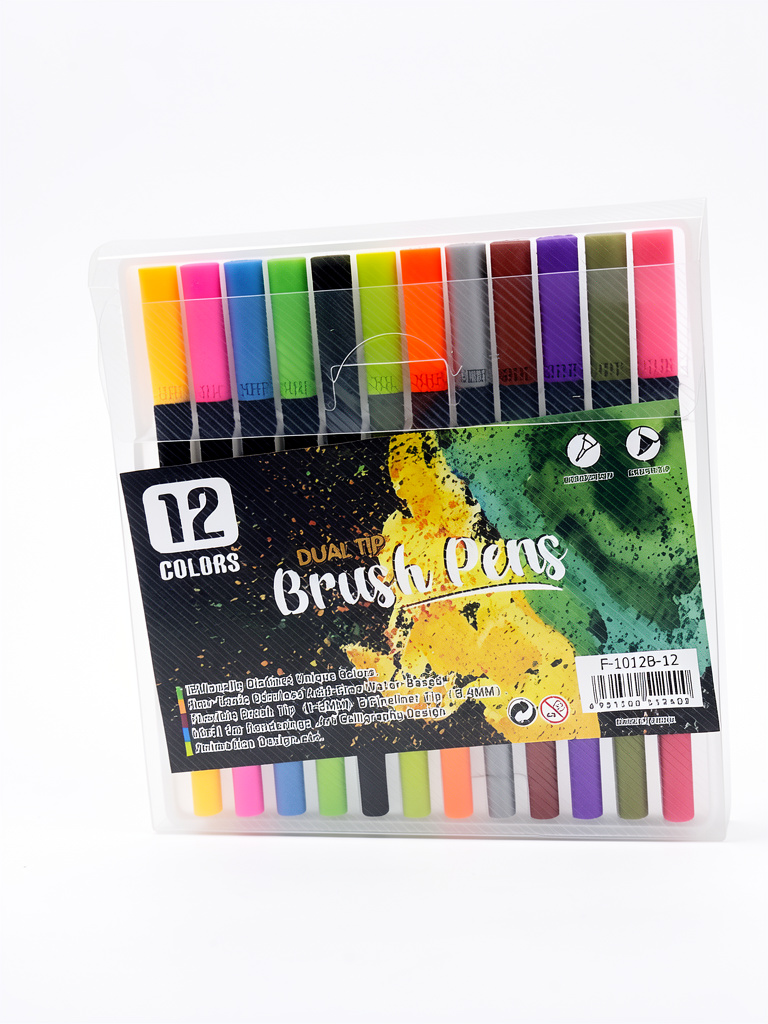 Plumón Dual Tip Brush Pens 12Pz