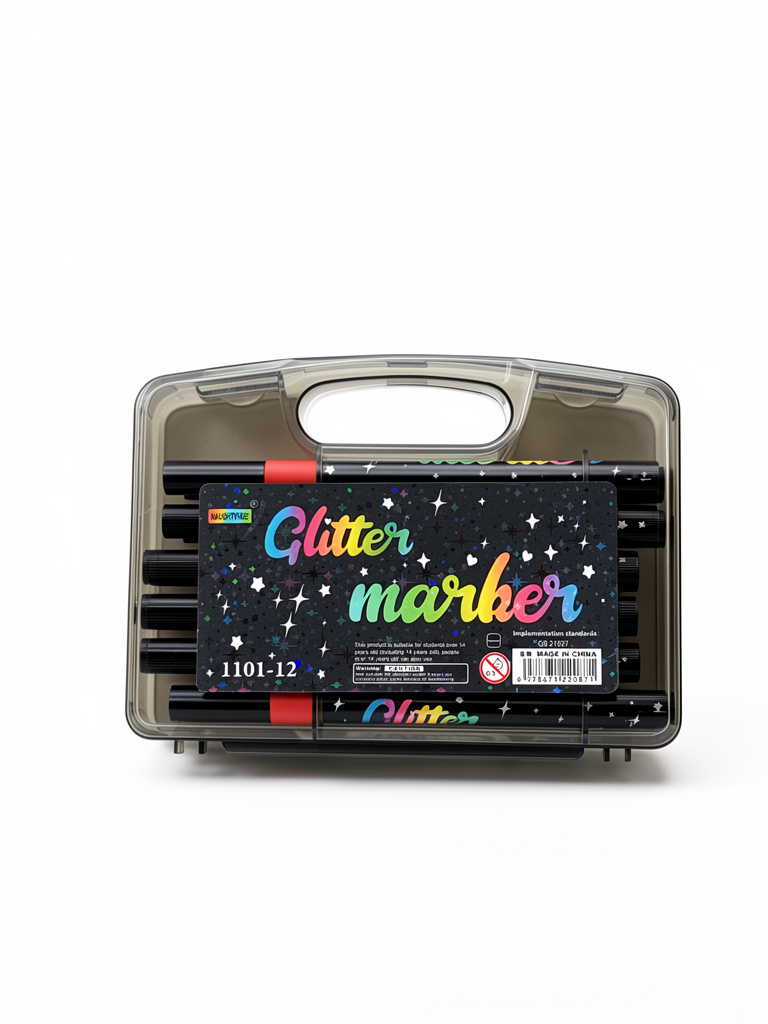 Plumón Glitter Marker 12pz