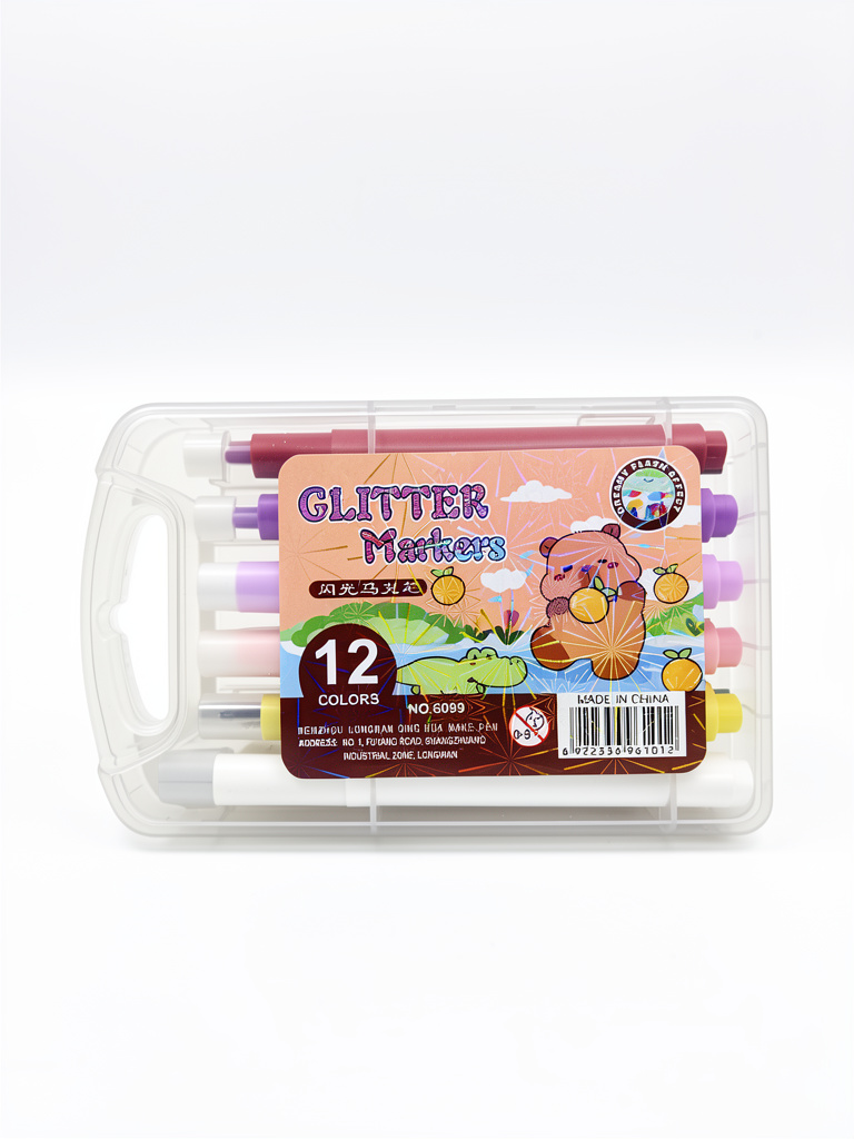 Plumón Glitter Markers 12pz