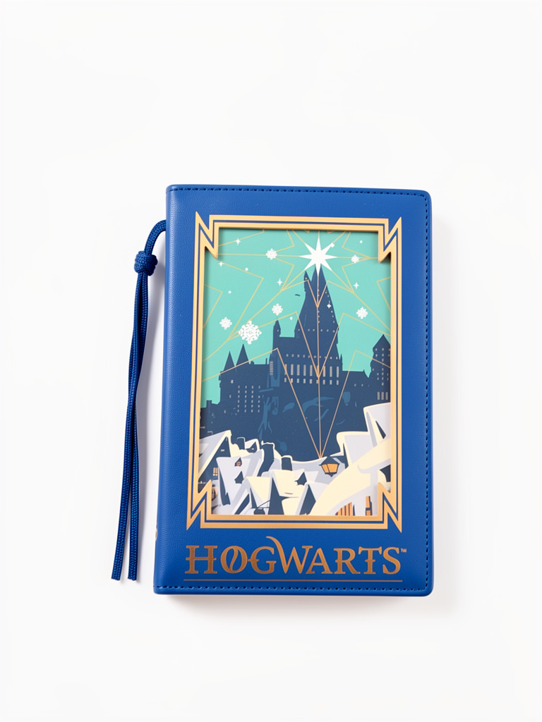 Libreta Hogwarts azul