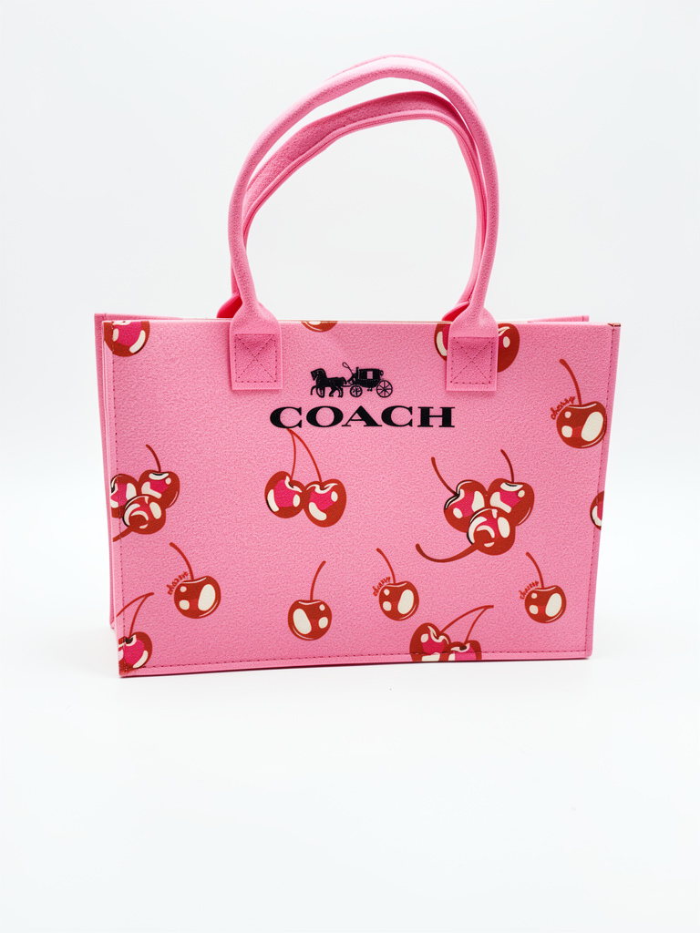 Bolso coach fieltro cereza