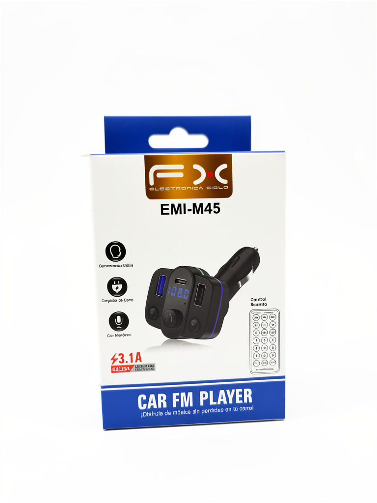 Transmisor FM Bluetooth azul FX