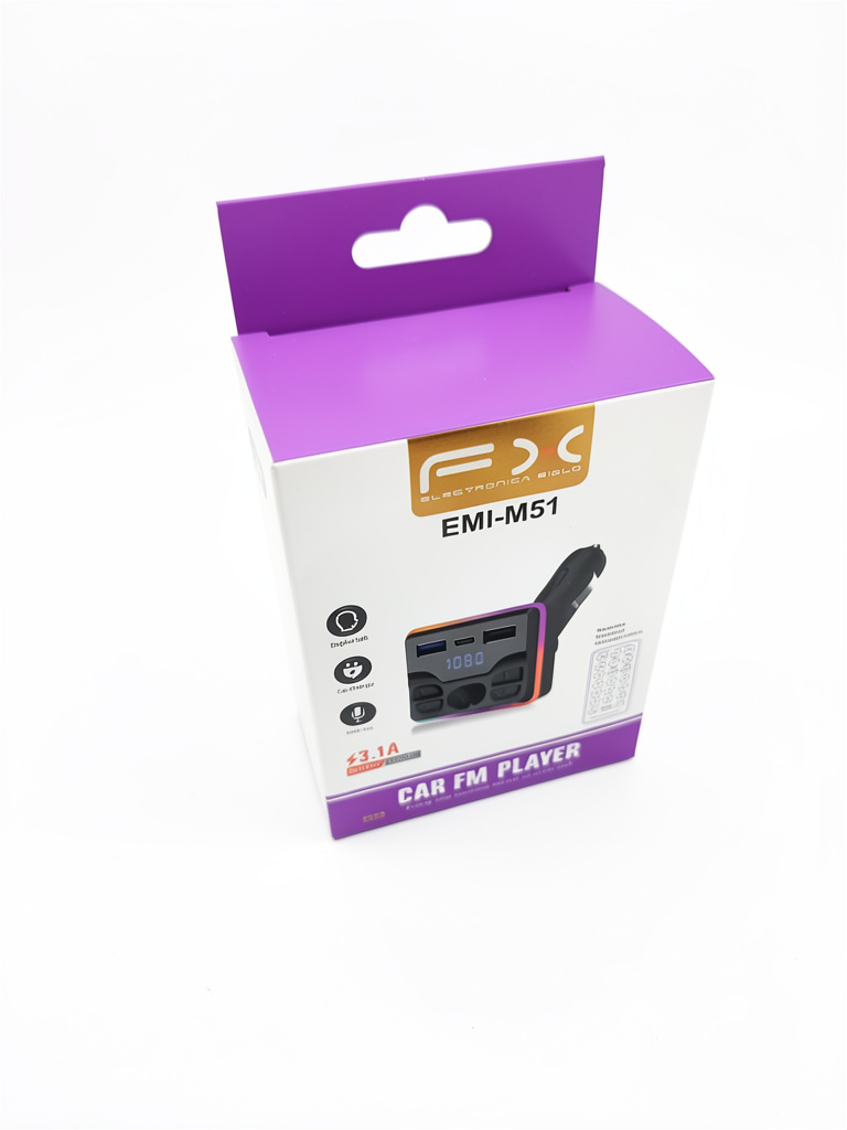 Transmisor FM Bluetooth morado FX