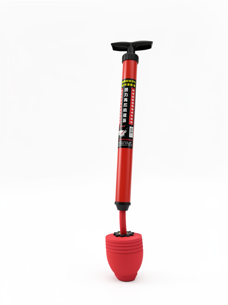 Bomba destapador de wc rojo